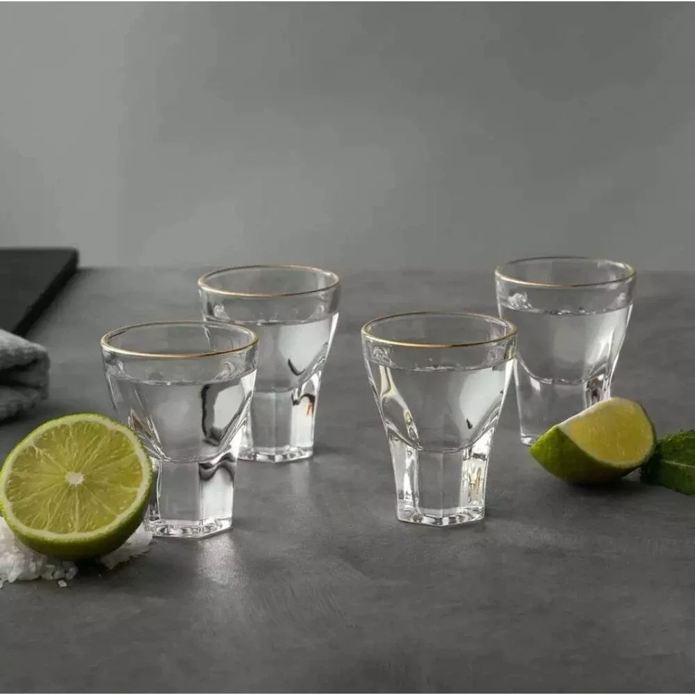 Thyme & Table 4-Piece Scalloped‎ Shot Glass Set with Elegance and Functionality